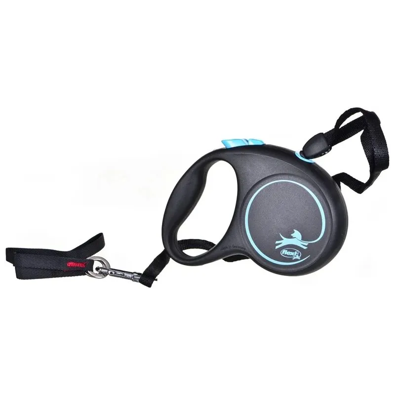 Automatinis pavadėlis Flexi Black Design mėlynas-juodas 5m