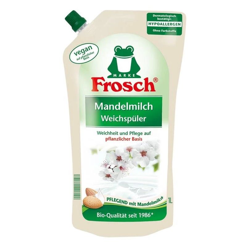 Veļas mīkstinātājs Frosch, mandeļu aromāts, 1 l