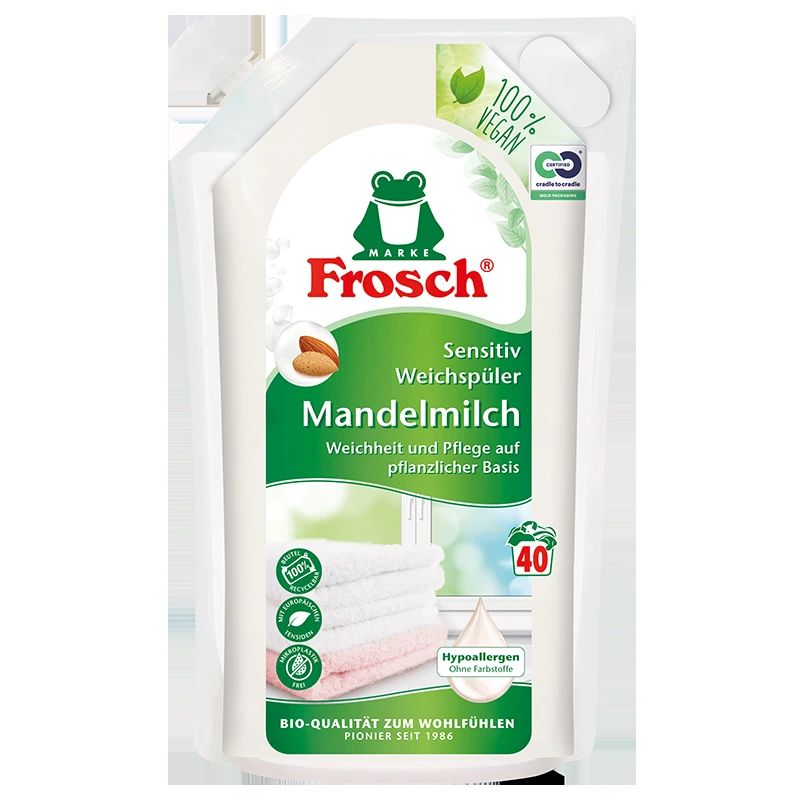 Veļas mīkstinātājs Frosch, mandeļu aromāts, 1 l