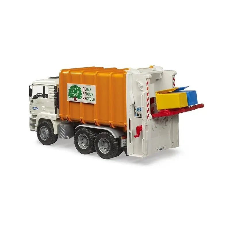 Rotaļlietu atkritumu vedējs Bruder GARBAGE TRUCK 4080202-2696, 1:16, daudzkrāsaina