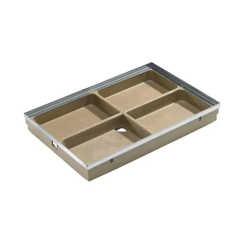 Vanna ar cinkota tērauda malu Aco Vario 00398, polimērbetons, cinkotais tērauds, 60 cm x 40 cm