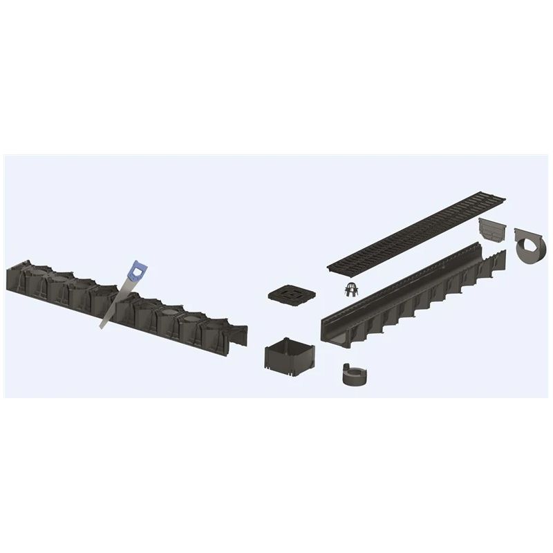 Drenāžas lūka ar plastmasas restēm HexaLine. 1 m