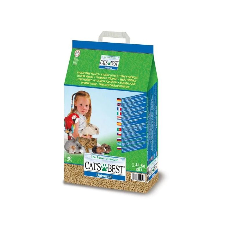 Kačių ir mažų gyvūnų kraikas. universalus. Cat's Best. 20 l