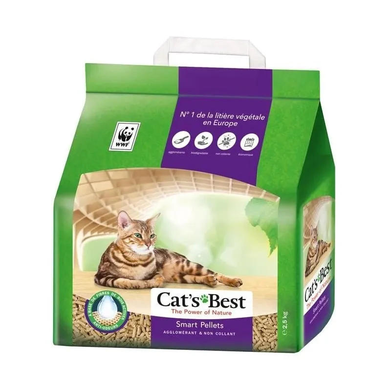 Kačių kraikas Cat's Best Nature Gold, medienos drožlių ,sušokantis,, 5 kg, 10 l
