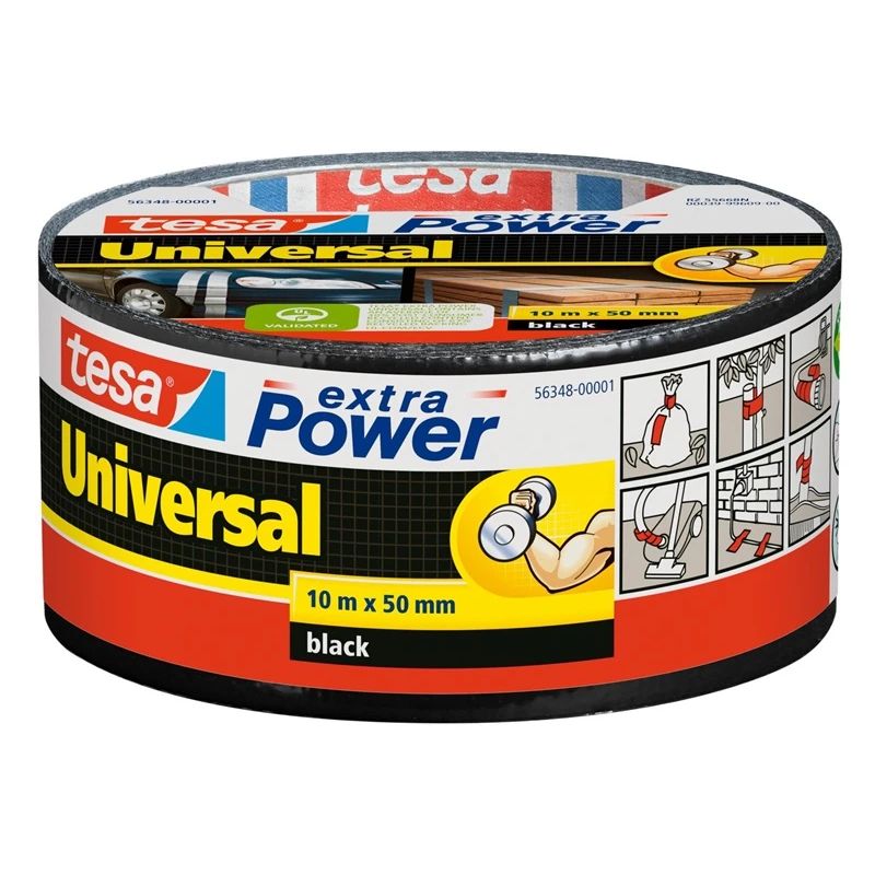 Līmlente auduma melna 10mx48mm tesa