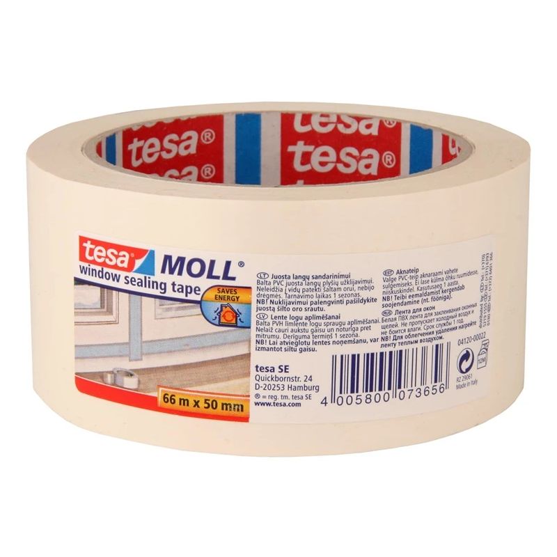 Līmlente logiem balta 66mx50mm tesa