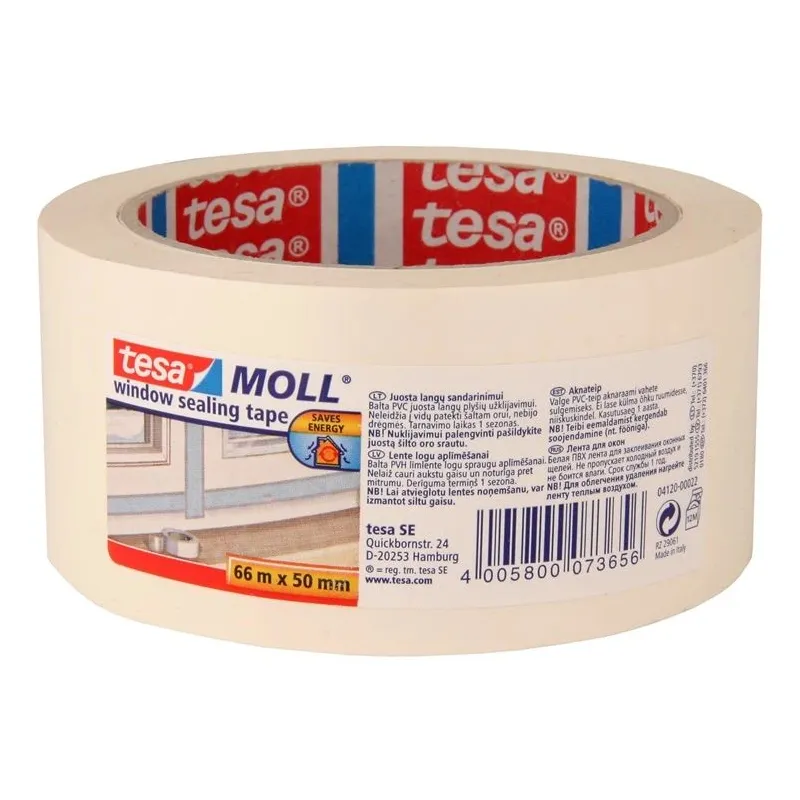 Blīvēšanas lente Tesa, 66 m x 50 mm