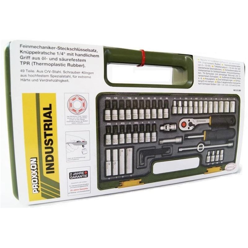 Proxxon 23280 instrumentu komplekts, 49 gab.