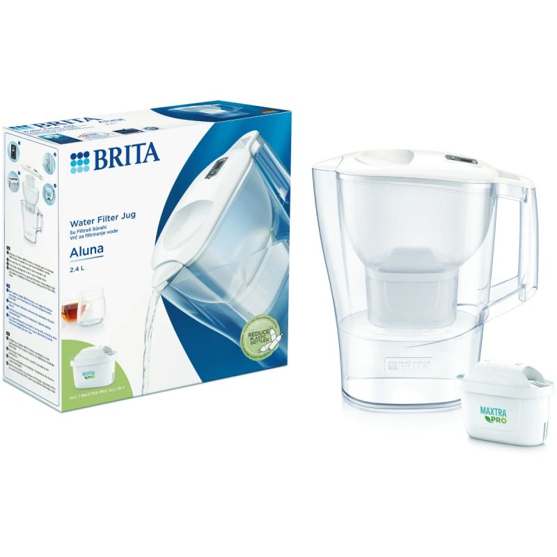 Ūdens filtra krūze Brita ALUNA. 2.4 l. balta