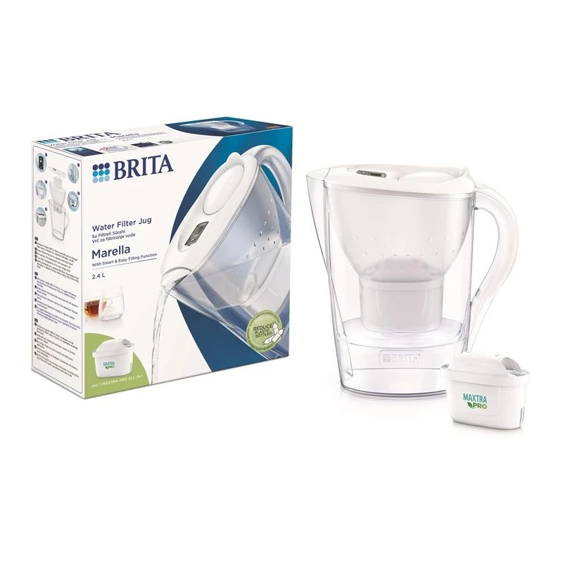 Ūdens filtra krūze Brita MARELLA. 2.4 l. balta