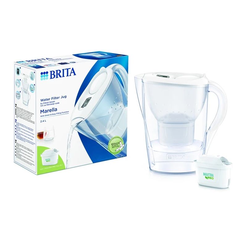 Ūdens filtra krūze Brita MARELLA. 2.4 l. balta