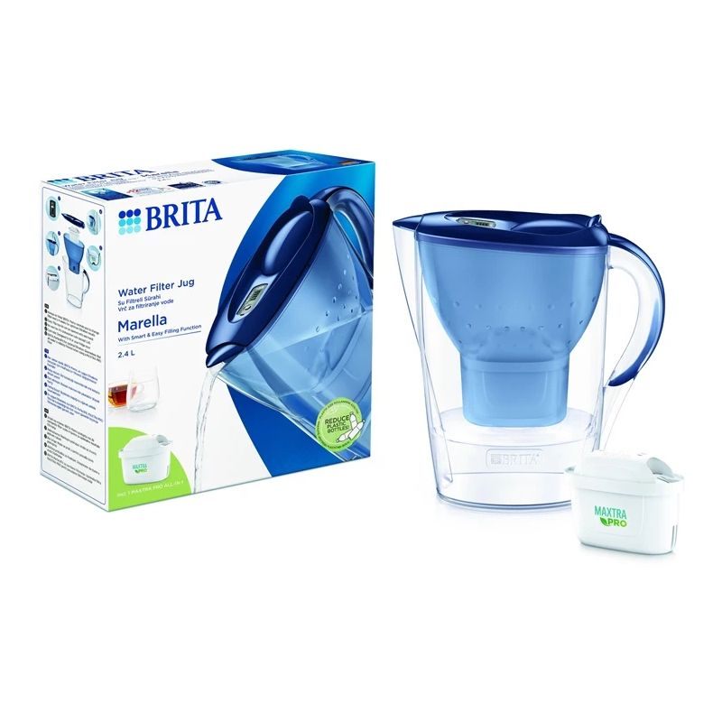 Ūdens filtra krūze Brita MARELLA. 2.4 l. zila
