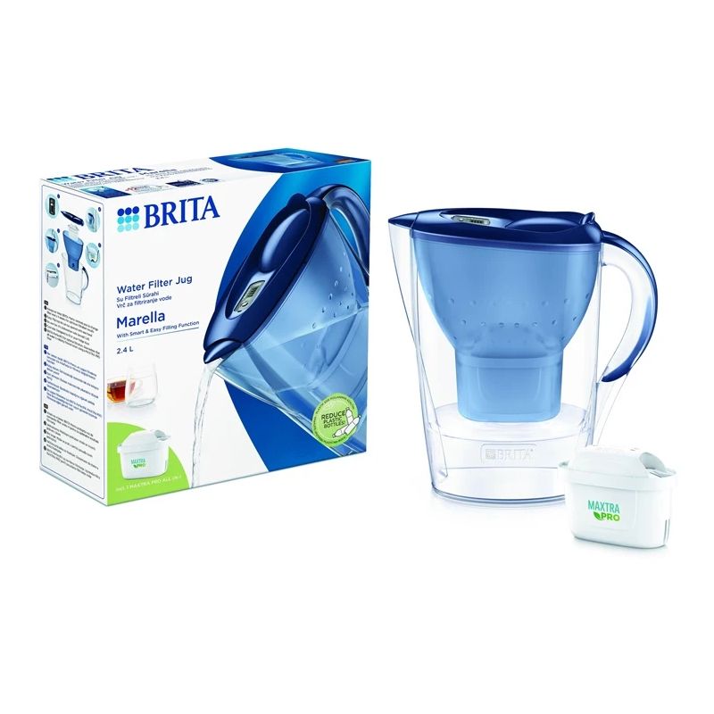 Ūdens filtra krūze Brita MARELLA. 2.4 l. zila