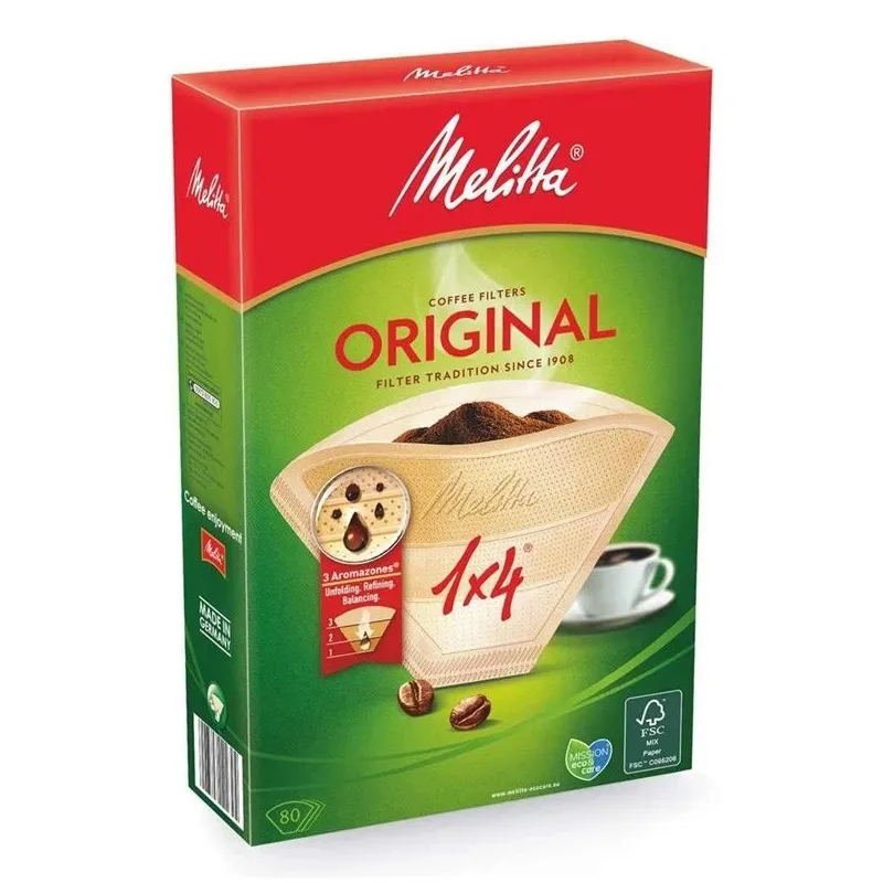 Kafijas automāta filtrs Melitta Original 1x4, 80 gab.