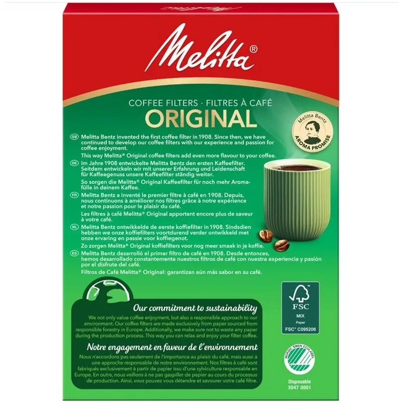 Kavos aparatų filtras Melitta Original 102-80, 80 vnt.