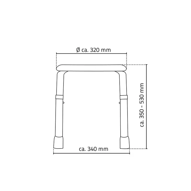 Sēdeklis Ridder A00603101 39x30x11cm. regulējams. balts