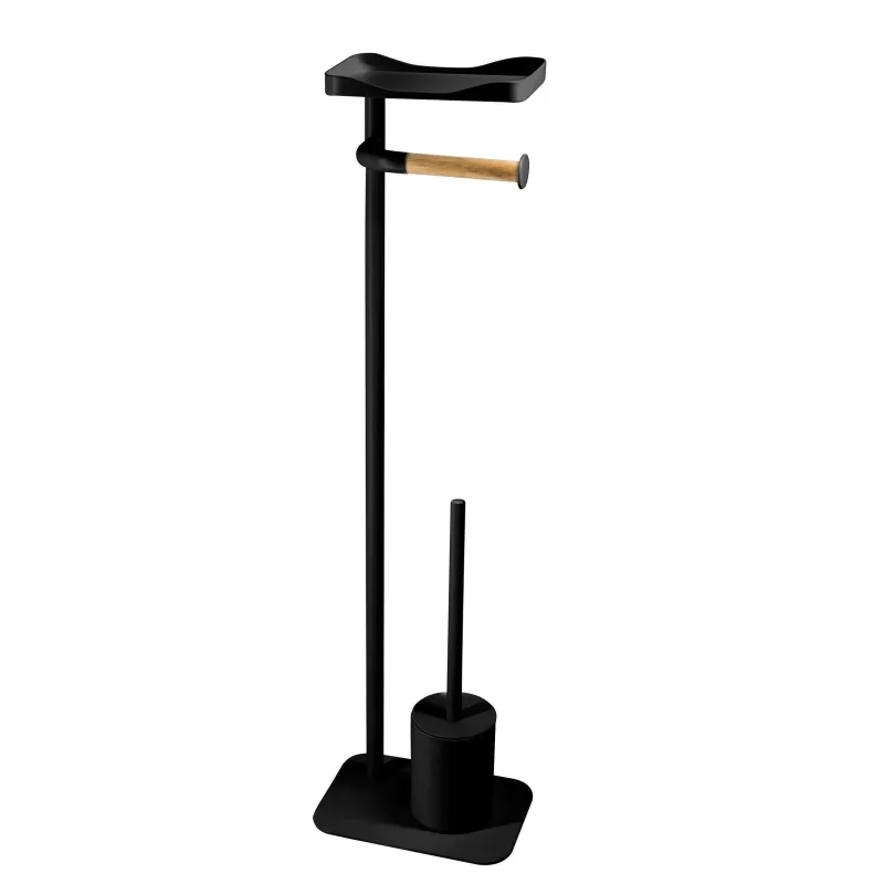 Tualetes piederumu statīvs Ridder Albany 11121110, melna krās., 21 cm x 77.5 cm x 15 cm