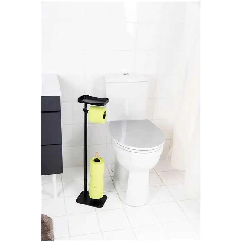 Tualetes piederumu statīvs Ridder Albany 11121110, melna krās., 21 cm x 77.5 cm x 15 cm