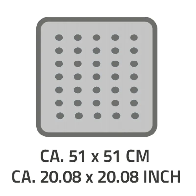 Vannas istabas paklājs Ridder Promo 167901, balta krās., 51 cm x 51 cm