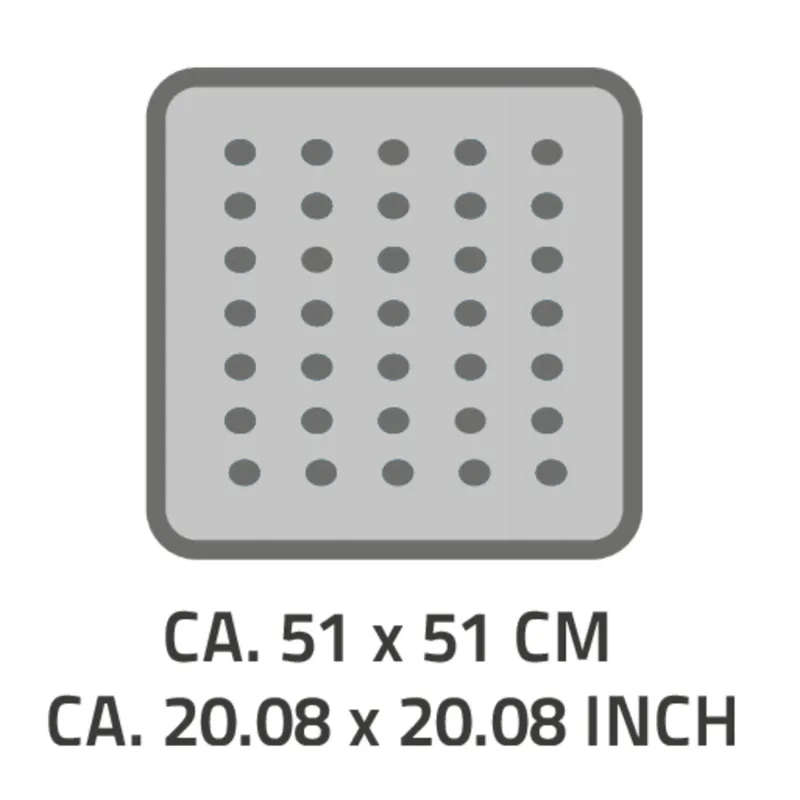 Vannas istabas paklājs Ridder Promo 167907, pelēka krās., 51 cm x 51 cm