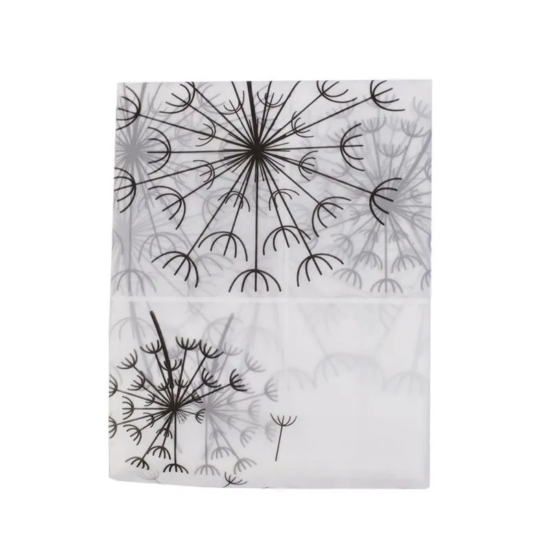 Dušas aizkars Ridder Moonflower 303210, balta krās.-melna krās., 200 cm x 180 cm