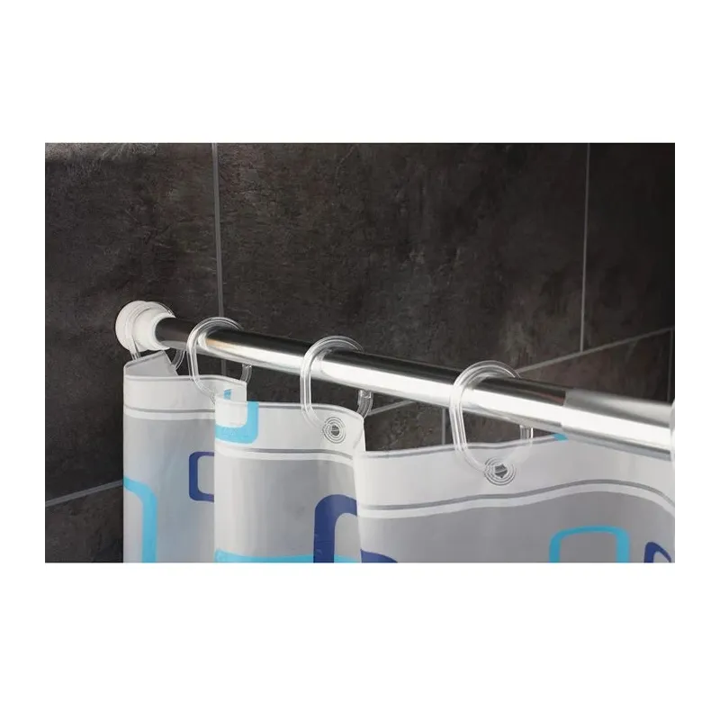 Душевая занавеска Ridder Silver 32377, белый цв.-серый цв., 200 см x 180 см