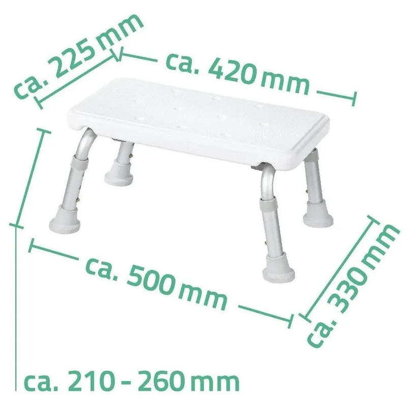 Vannas krēsls Ridder A0102601, 42 cm, balta krās.