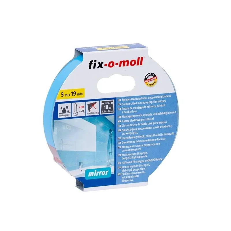 Līmlente Fix-O-Moll 3563056, divpusējs, 5 m x 19 mm