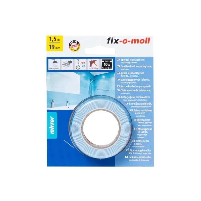 Līmlente Fix-O-Moll 3563055, divpusējs, 1.5 m x 19 mm