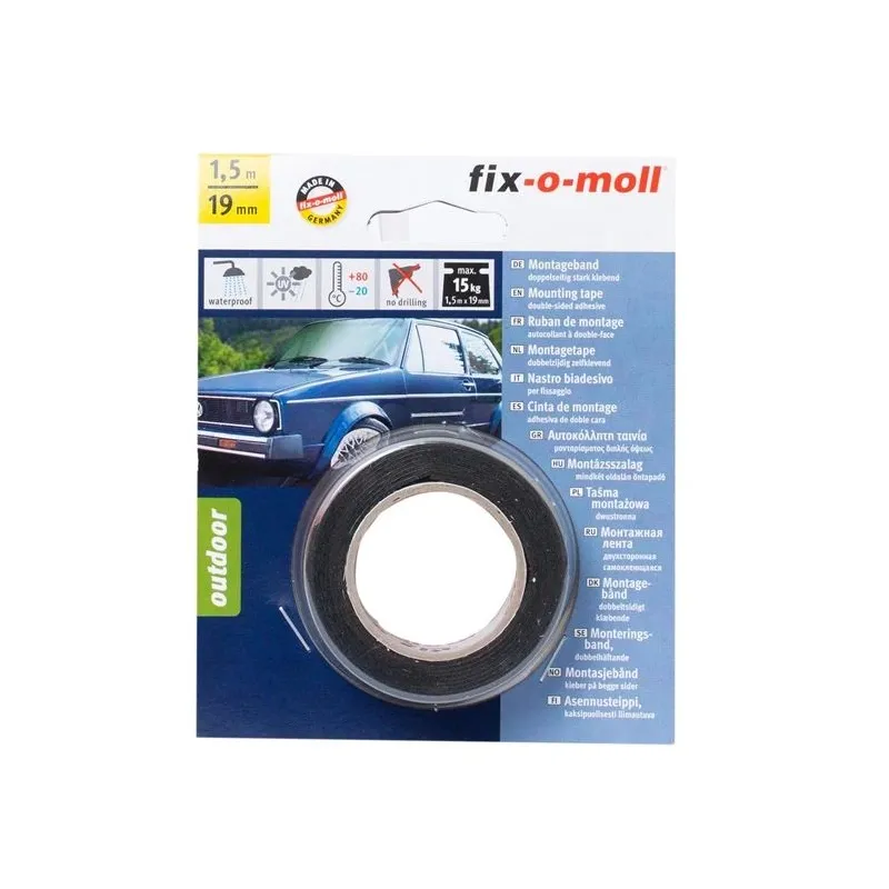 Līmlente Fix-O-Moll JUOD3563048, divpusējs, 1.5 m x 19 mm