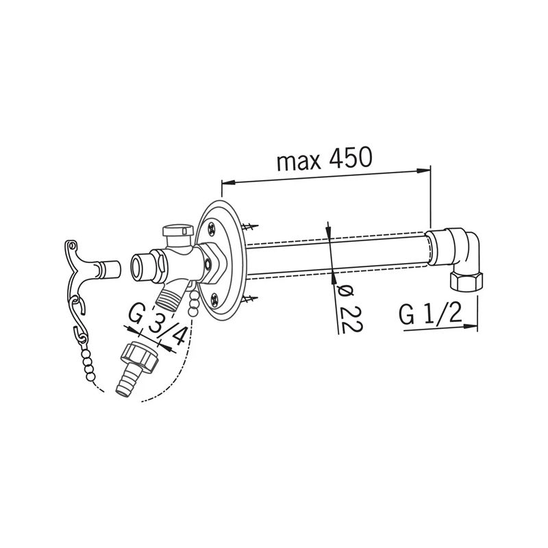 Krāns dārza valve 431716