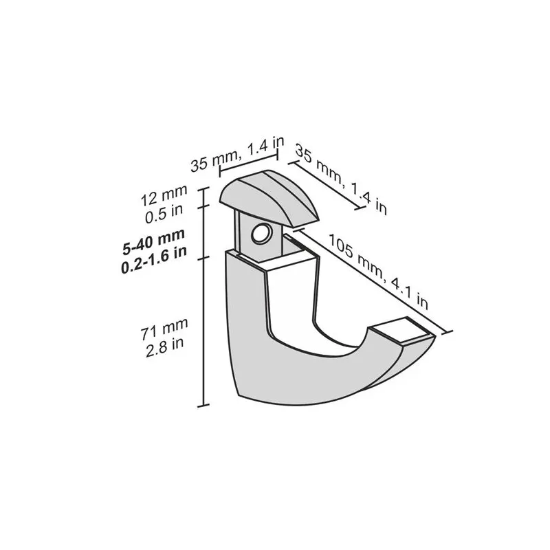 Plauktu turētājs Dolle Scoop Maxi, 12.3x10.5 cm, balta krās., 2 gab.