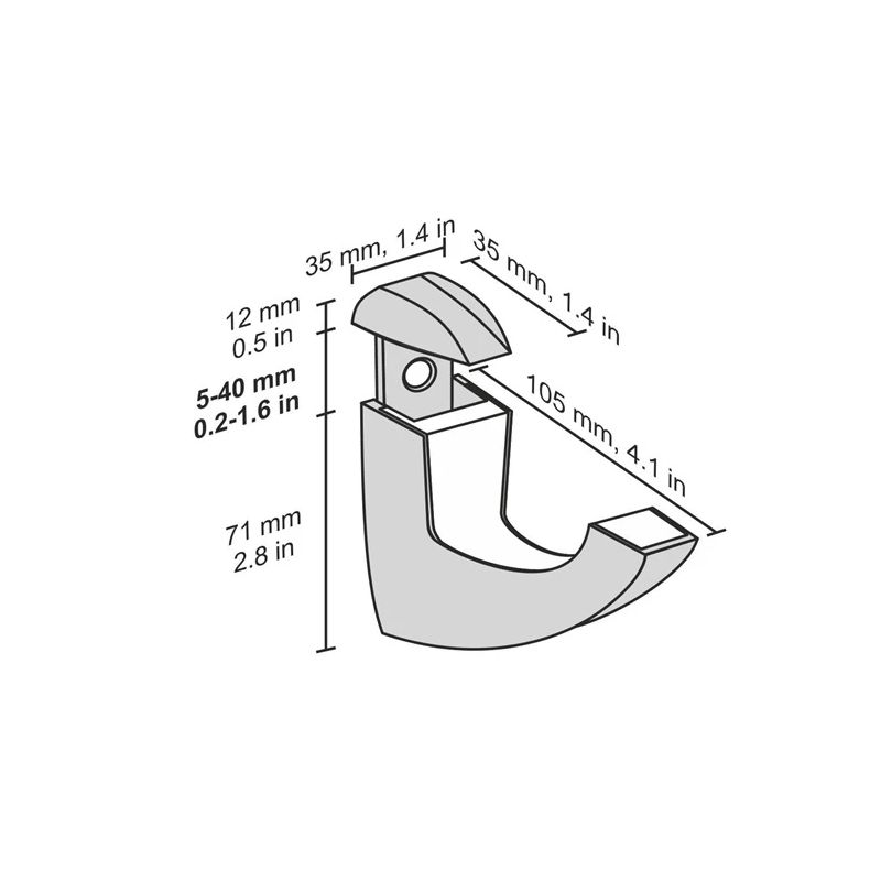 Plauktu turētājs Dolle Scoop Maxi. 40x105 mm. balta. 2 gab.
