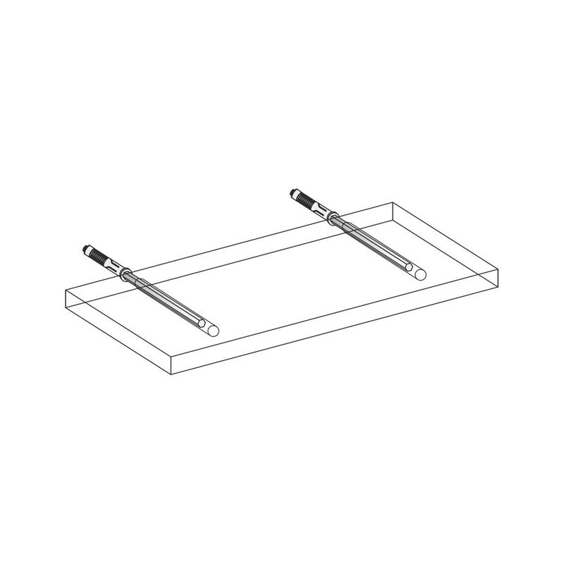 Plauktu turētājs Dolle StrongFix. 172x12 mm. pelēka. 2 gab.