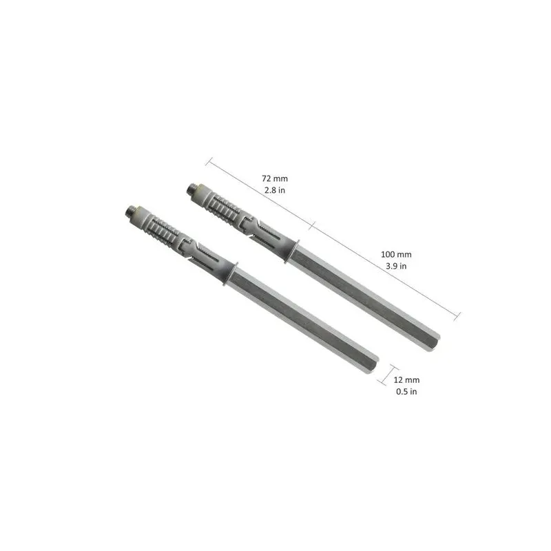 Plauktu turētājs Dolle StrongFix, 17.2x1.2 cm, pelēka krās., 2 gab.
