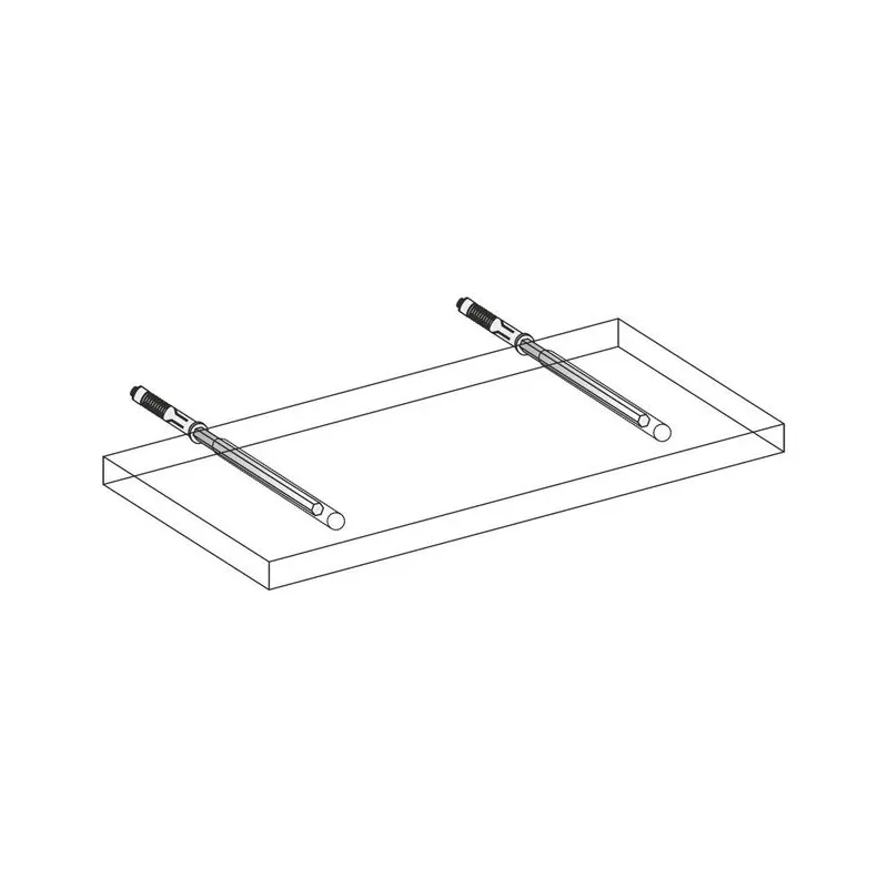 Plauktu turētājs Dolle StrongFix, 17.2x1.2 cm, pelēka krās., 2 gab.