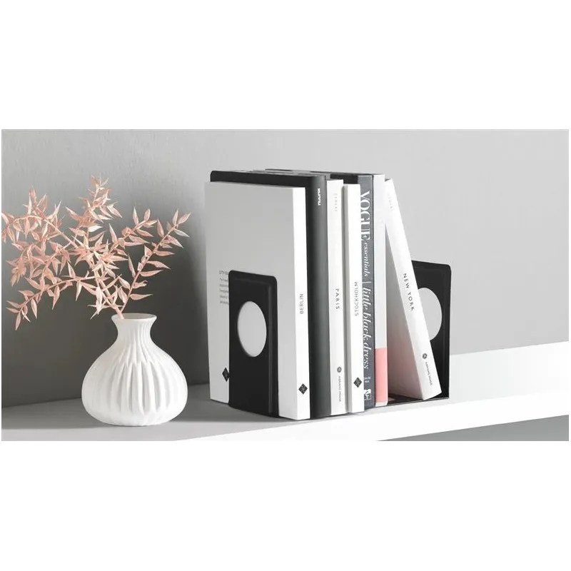 Grāmatu turētājs Dolle, 13 cm x 12 cm, melna krās.