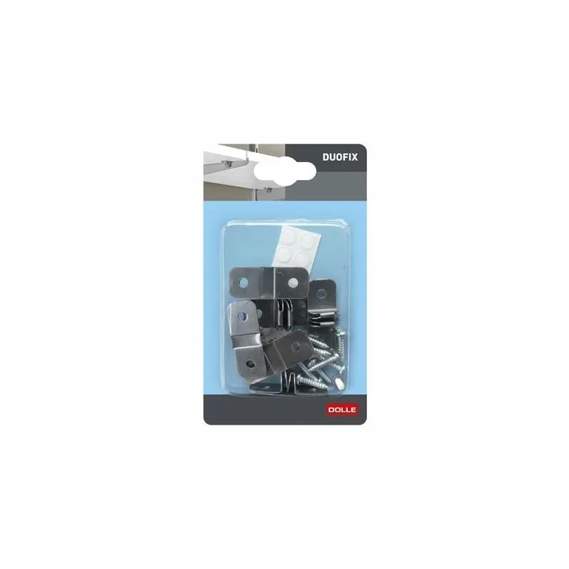 Stiprinājums Dolle DuoFix, 4 cm x 2 cm, pelēka krās., 6 gab.