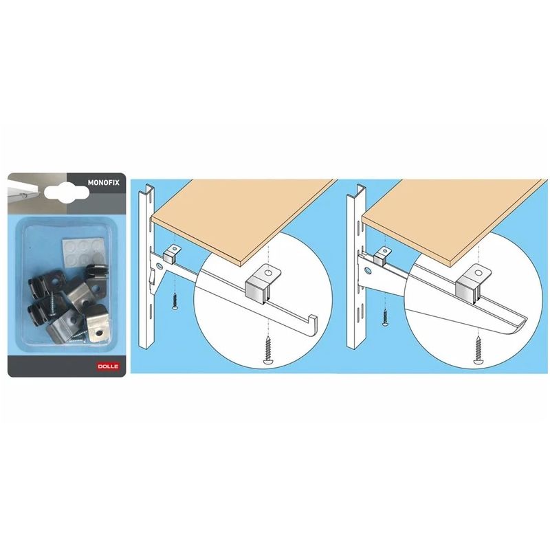 Stiprinājums Dolle MonoFix. 20 mm x 20 mm. 12 gab.