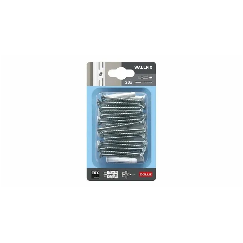 Skrūve Dolle WallFix, 5 cm x 0.2 cm, pelēka krās., 20 gab.