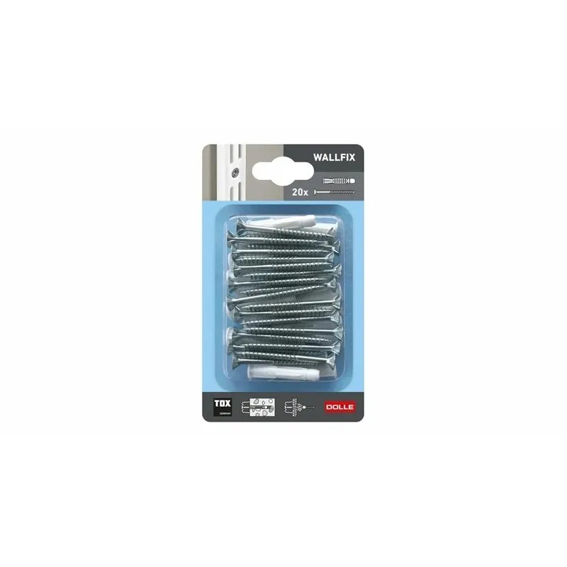 Skrūve Dolle WallFix, 5 cm x 0.2 cm, pelēka krās., 20 gab.