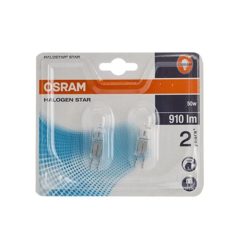 Spuldze Osram Halogēnā spuldze, T12, 3000 °K, GY6.35, 50 W, 910 lm