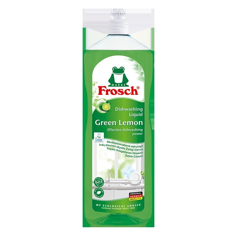 Trauku mazgāšanas līdzeklis Frosch Green Lemon. 1l