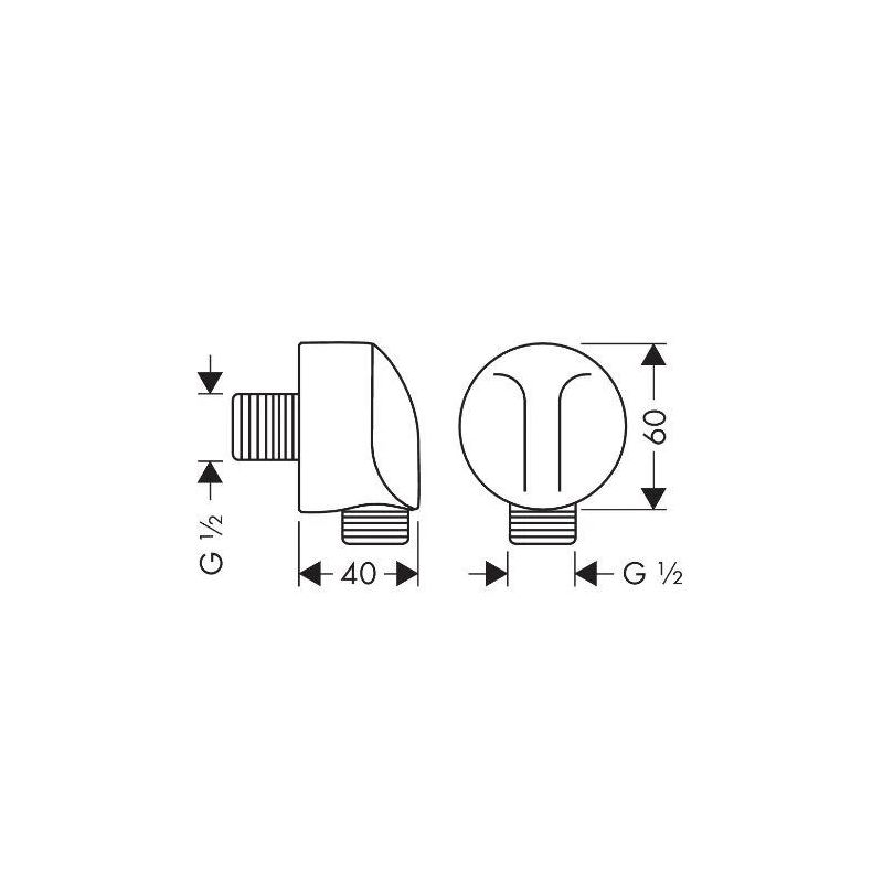 Dušas šļūtenes savienojums 27454 hroms ,hansgrohe,