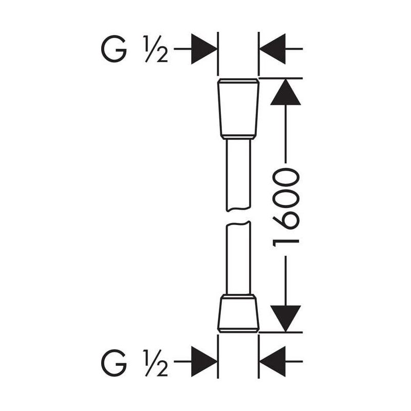 Šļūtene dušai isiflex b 1600mm. pl..hr ,hansgrohe,