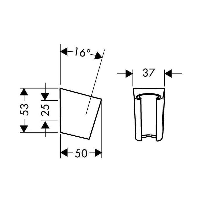 Dušas turētājs Hansgrohe Porter S 28331000, 5 cm
