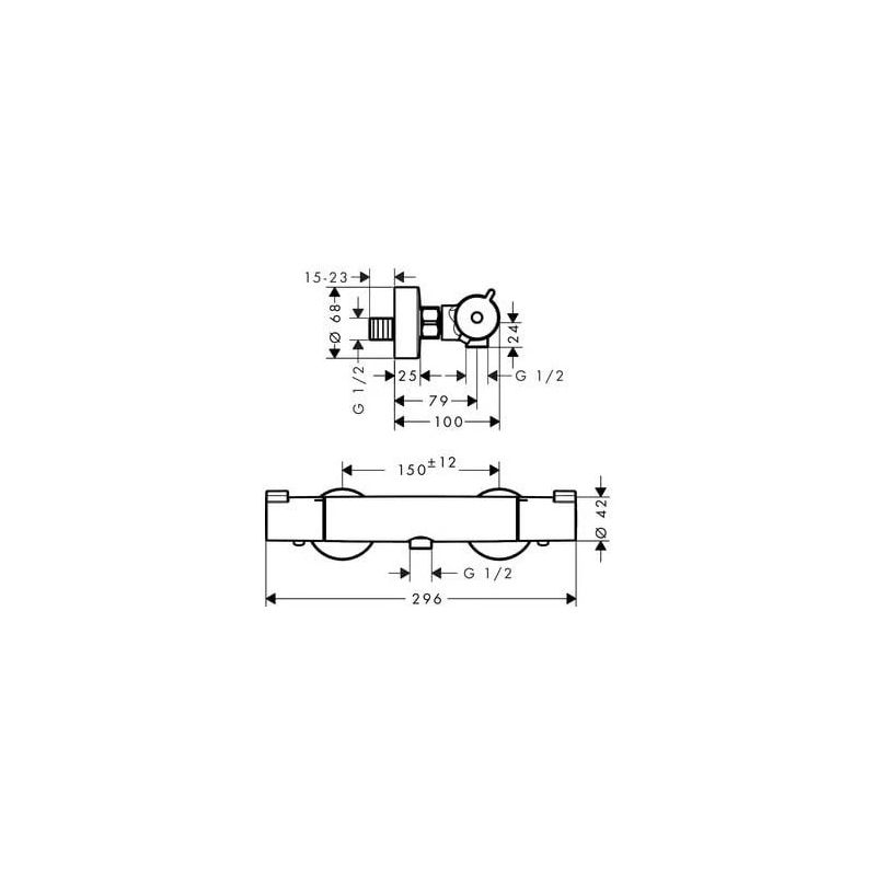 Ūdens maisītājs dušai Hansgrohe Termost 13211000 Ecostat