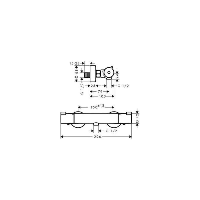 Dušas maisītājs ar termostatu Hansgrohe Ecostat 1001CL