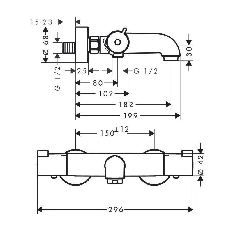 Ūdens maisītājs Hansgrohe Ecostat 1001 CL
