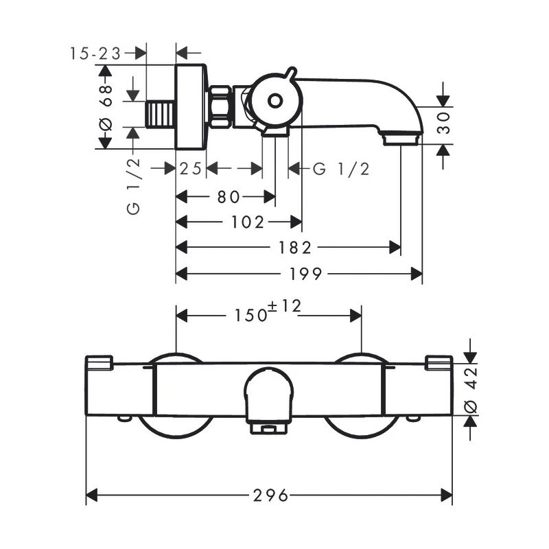 Ūdens maisītājs Hansgrohe Ecostat 1001 CL